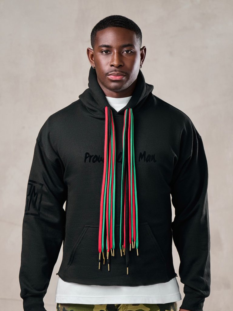 Pan-African Multi colored strings Hoodie (Black)